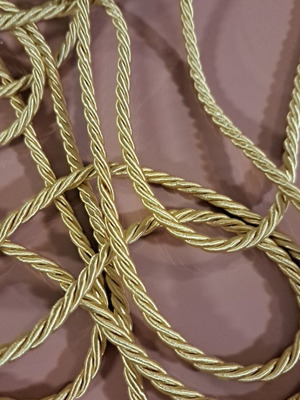 Gold Cord 3 Meters 5mm New, 2-Strand