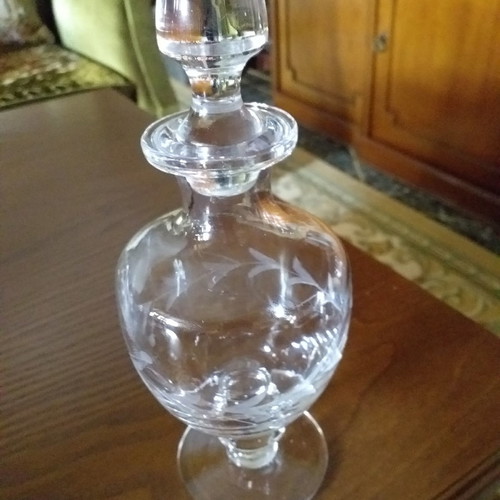 Crystal carafe used, very old bottle