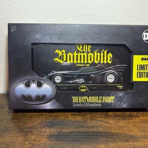 Batman 1989 Batmobile ingot Fanattik limited edition plaque like new
