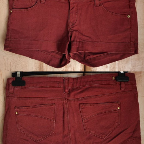 Tally Weijl brick red denim shorts used, size 40
