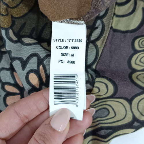 Desigual long-sleeve top with geisha print like new, multicolor