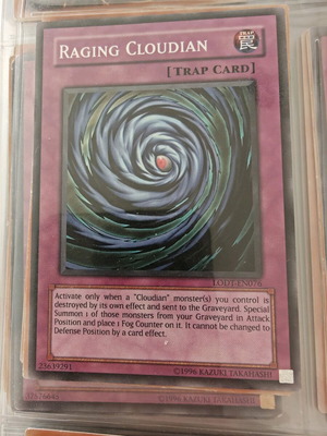 Yu-Gi-Oh card Raging Cloudian like new