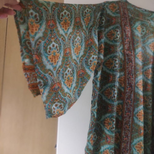 Boho set kimono and palazzo pants new, multicolor green