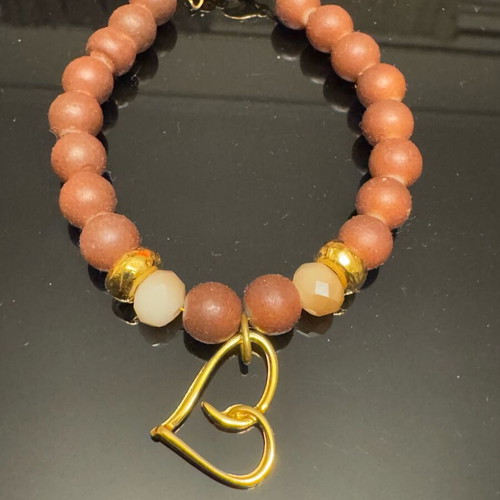 Bracelet new in earthy brown and gold tones