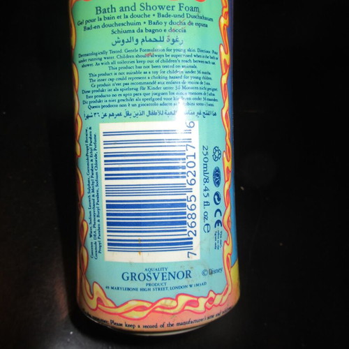 Aladdin Disney Bath Foam with Genie Figure new, 90s
