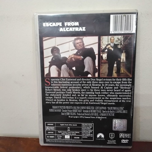 Escape from Alcatraz DVD like new with Greek subtitles