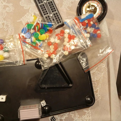 Travel board game like new with roulette, cards, chess, backgammon