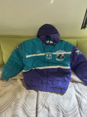 Vintage Charlotte Hornets bomber jacket, medium