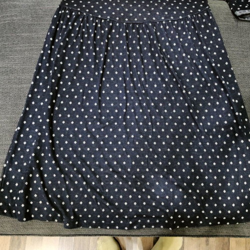 Maternity dress like new, size L, white and blue