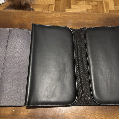 Black leather CD case with 24 sleeves