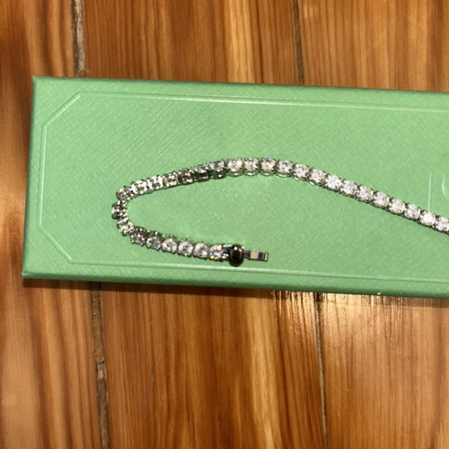 Swarovski Tennis Bracelet Large like new, white and grey