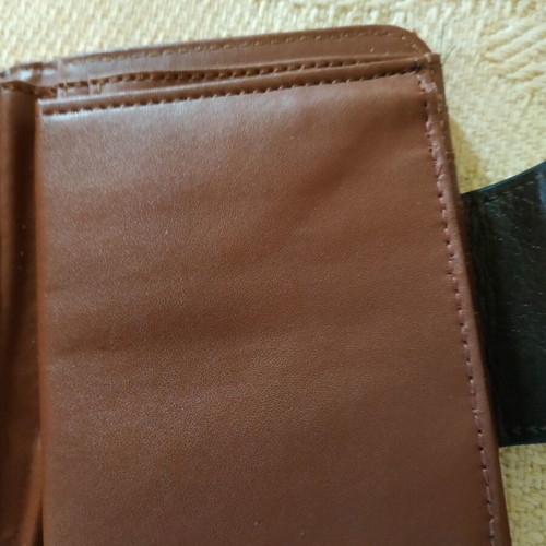 Doca women's wallet used, brown with multiple compartments