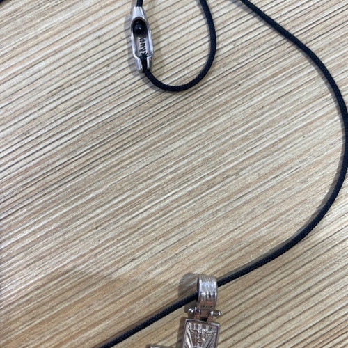 Silver (925) cross with black cord new