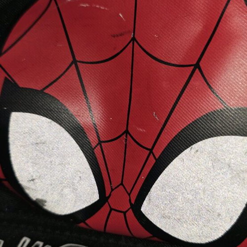 Spiderman backpack 45cm used with glow in the dark zipper