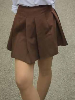 Pleated brown skirt Decoro like new, one size