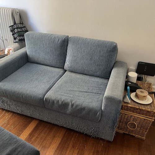 Sofa bed double sofa, single bed, solid wood frame