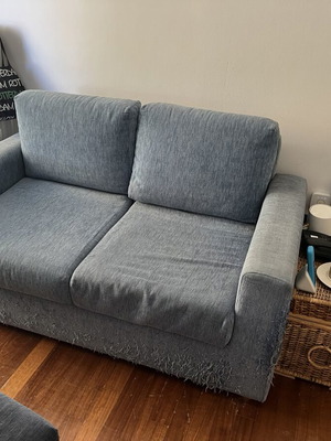 Sofa bed double sofa, single bed, solid wood frame