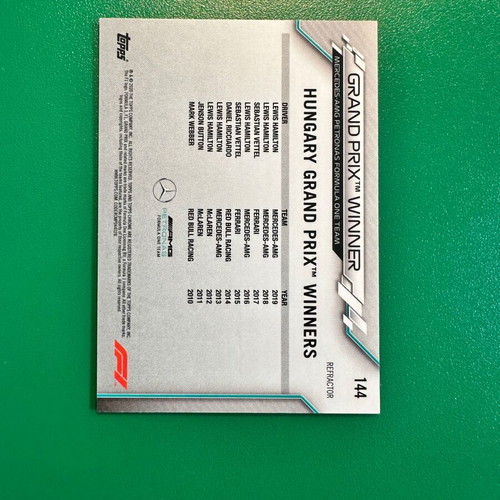 Topps Chrome Formula 1 Card Lewis Hamilton Grand Prix Winner 2020 new