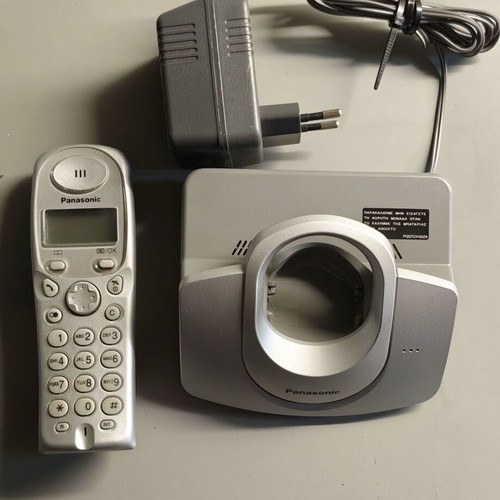 Panasonic KX-TG1100GR cordless phone used, gray