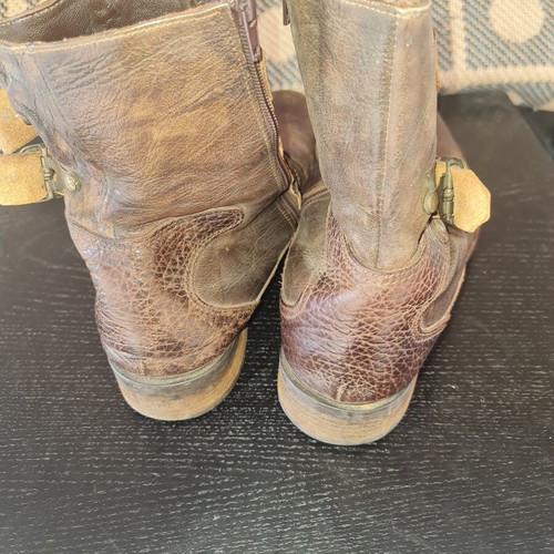 Leather boots Dolce Domenico by sagiakos size 43 used, brown