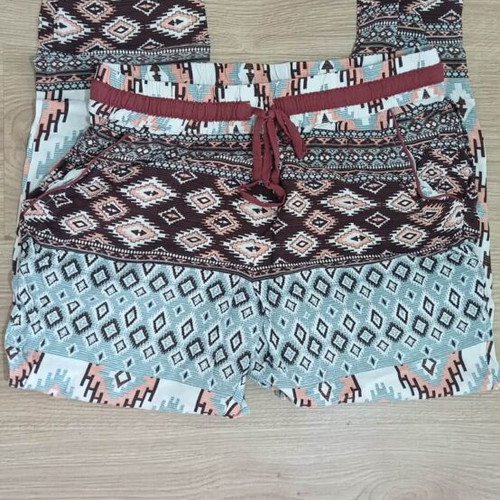 Women's summer pants like new, size M, white and colorful