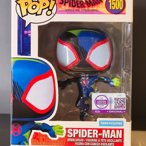 Funko Pop Miles Morales #1500 Limited Edition 7500 with Custom Painted Acrylic Protector new
