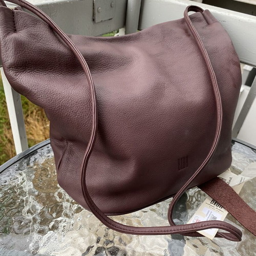 BIBA shoulder bag new, genuine leather faded red and purple