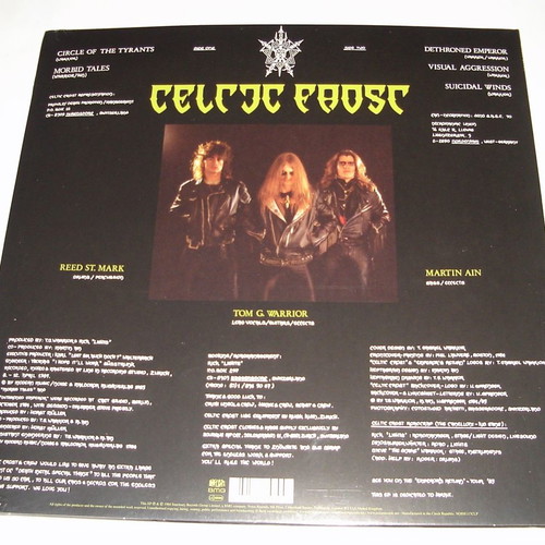 Celtic Frost Emperor’s Return vinyl new, green swirl, double-sided poster