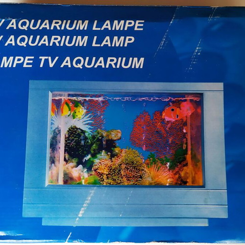 TV Aquarium Lamp used, children's decorative aquarium with lamp and fish