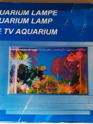 TV Aquarium Lamp used, children's decorative aquarium with lamp and fish