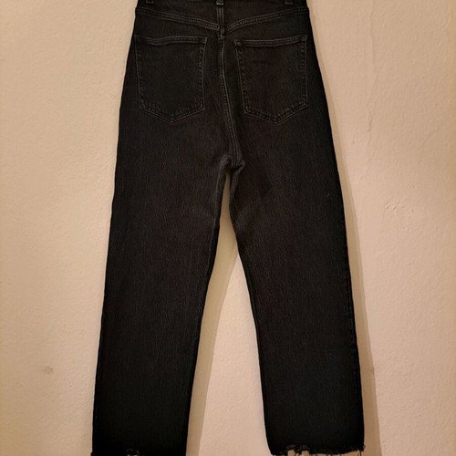 High-waisted crop jeans H&M like new, black, size S