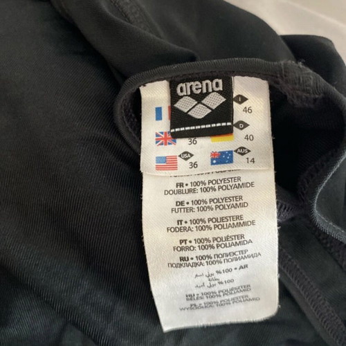 Arena one-piece swimsuit like new, black, size 36, open back