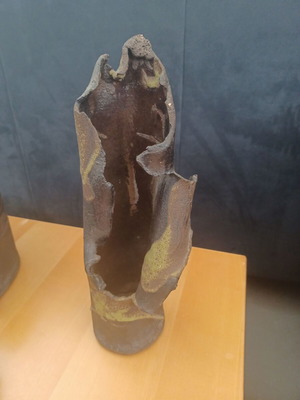Ceramic designer vase used, 32 cm height