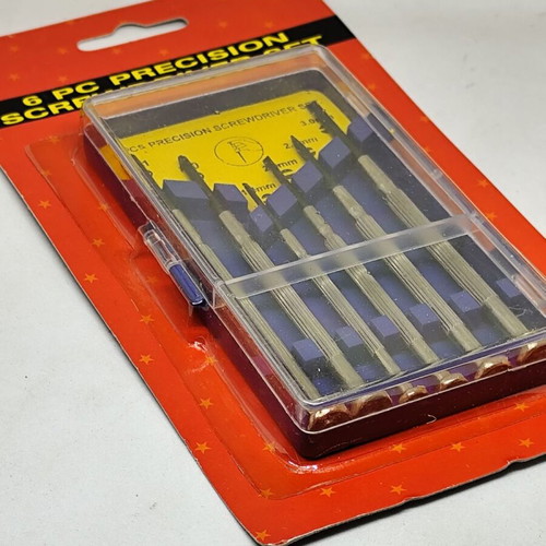 Amtech Precision Screwdriver Set 6 Pieces new, metal alloy