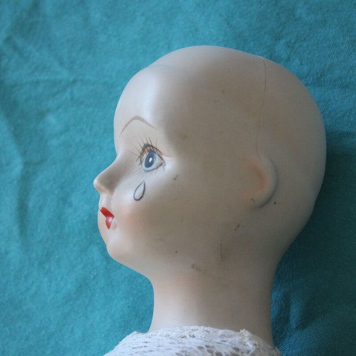 Pierrot trist doll used porcelain 58 cm
