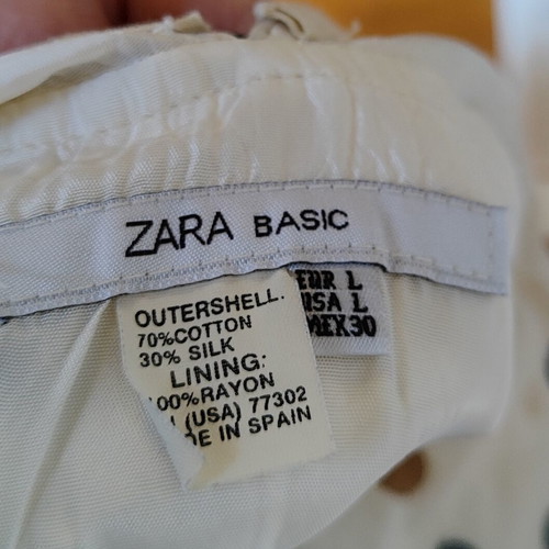 Zara Basik Sleeveless Dress L Used, Polka Dot Pattern