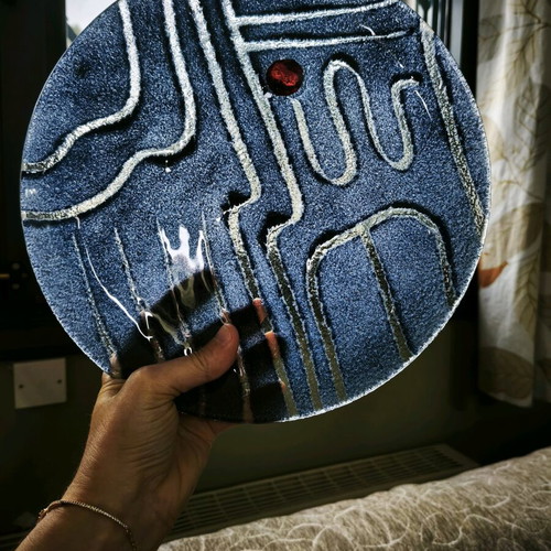 Murano glass modern platter like new