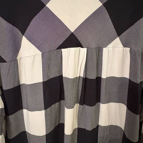 Alcott Checked Viscose Shirt Small Like New, Black and White