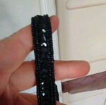 Evening bag black sequin used