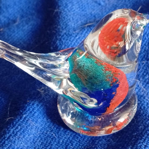 Decorative Glass Bird handmade in Finland