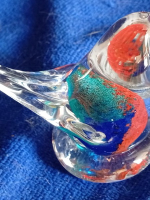 Decorative Glass Bird handmade in Finland