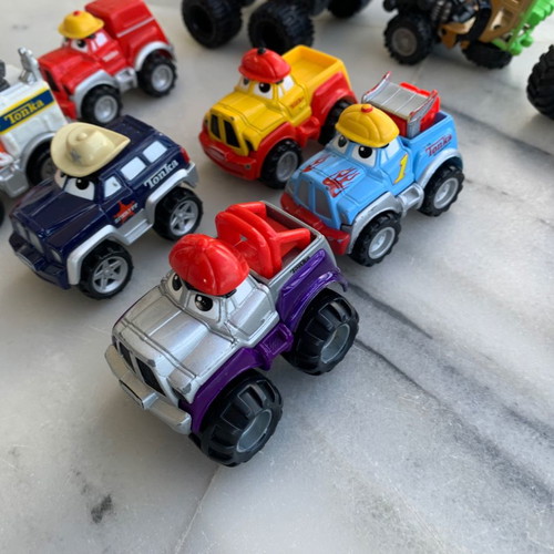 Metallic toy cars Tonka Hasbro and DC Comics used