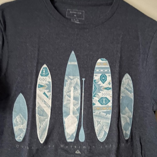 Quiksilver s/p men's t-shirt blue aviation color like new, size S