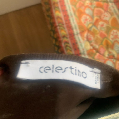 Celestino satin skirt XL brown like new