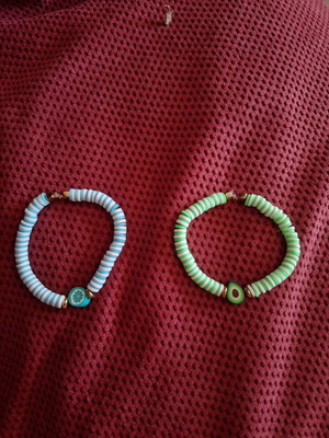 Set of 2 handmade beaded bracelets