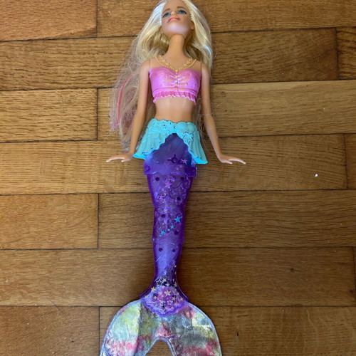 Barbie mermaid used with blinking lights