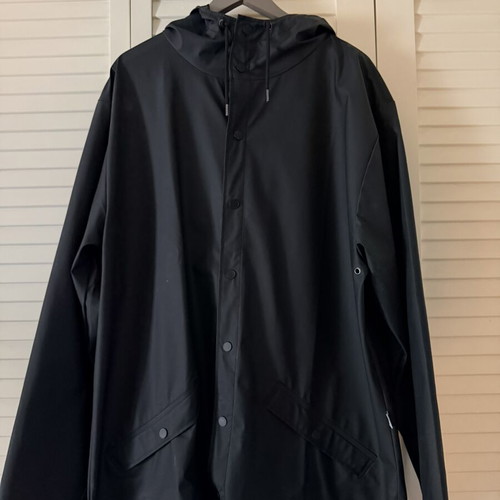 Rains men's waterproof jacket black XL new