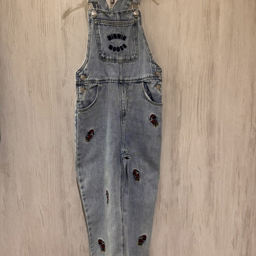 Zara Kids Minnie Mouse denim overalls like new, size 4-5 years (110 cm)