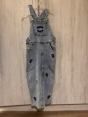 Zara Kids Minnie Mouse denim overalls like new, size 4-5 years (110 cm)
