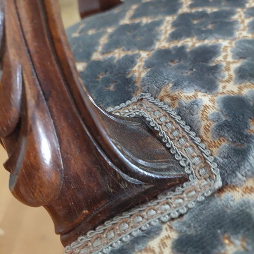 Vintage wooden armchairs set of 2 used with carved details